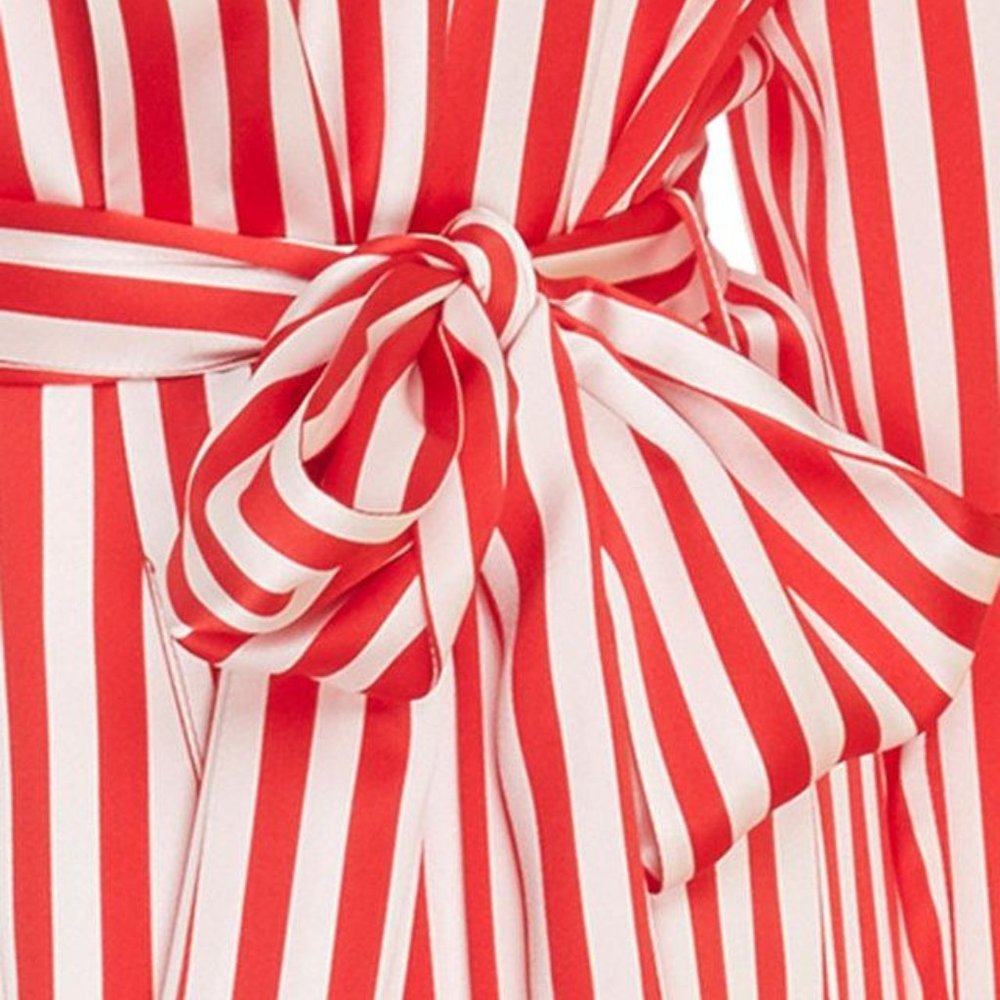 Caroline Constas Striped Jade Robe - Picture 5 of 5